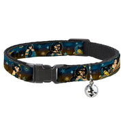 Cat Collar Breakaway - Jasmine & Aladdin Carpet Ride Jasmine Poses Flowers Cat Collars Breakaway Side Release Disney