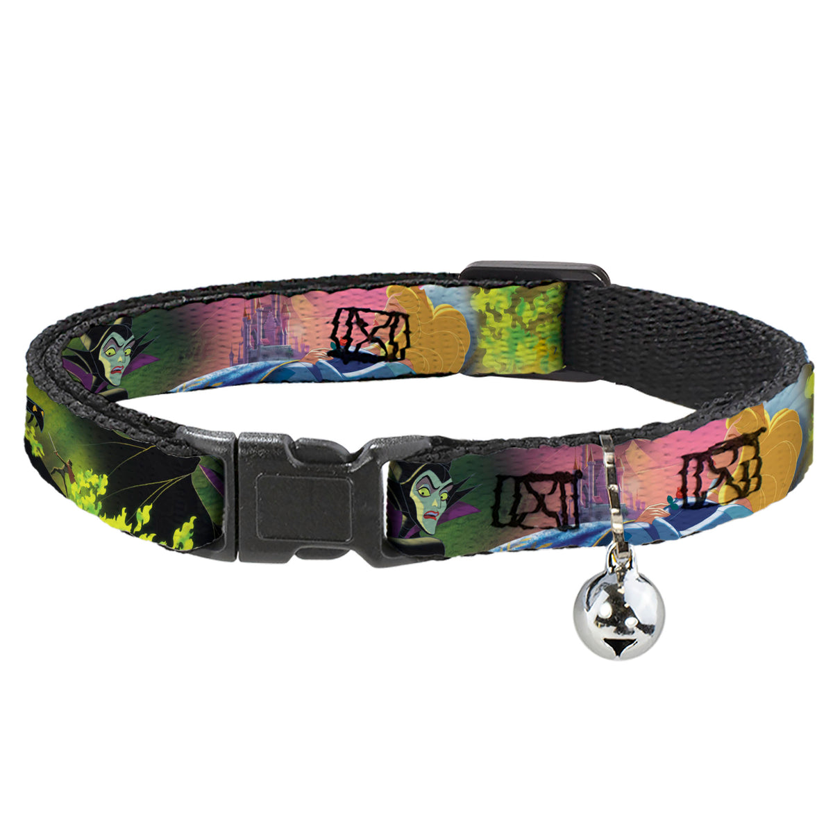 Cat Collar Breakaway - Sleeping Beauty & Maleficent Maleficent Dragon Scenes Cat Collars Breakaway Side Release Disney
