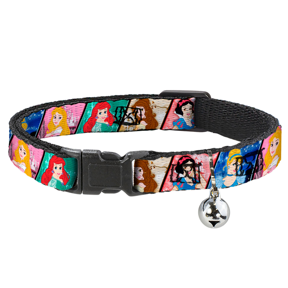 Cat Collar Breakaway - Disney Princess Poses Castle Blocks Cat Collars Breakaway Side Release Disney