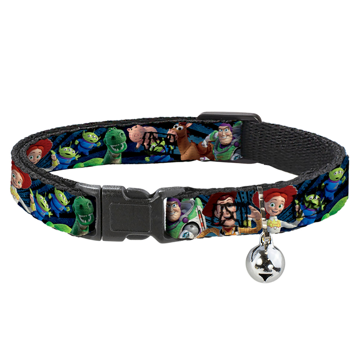 Cat Collar Breakaway - Toy Story Characters Running2 Denim Rays Cat Collars Breakaway Side Release Disney