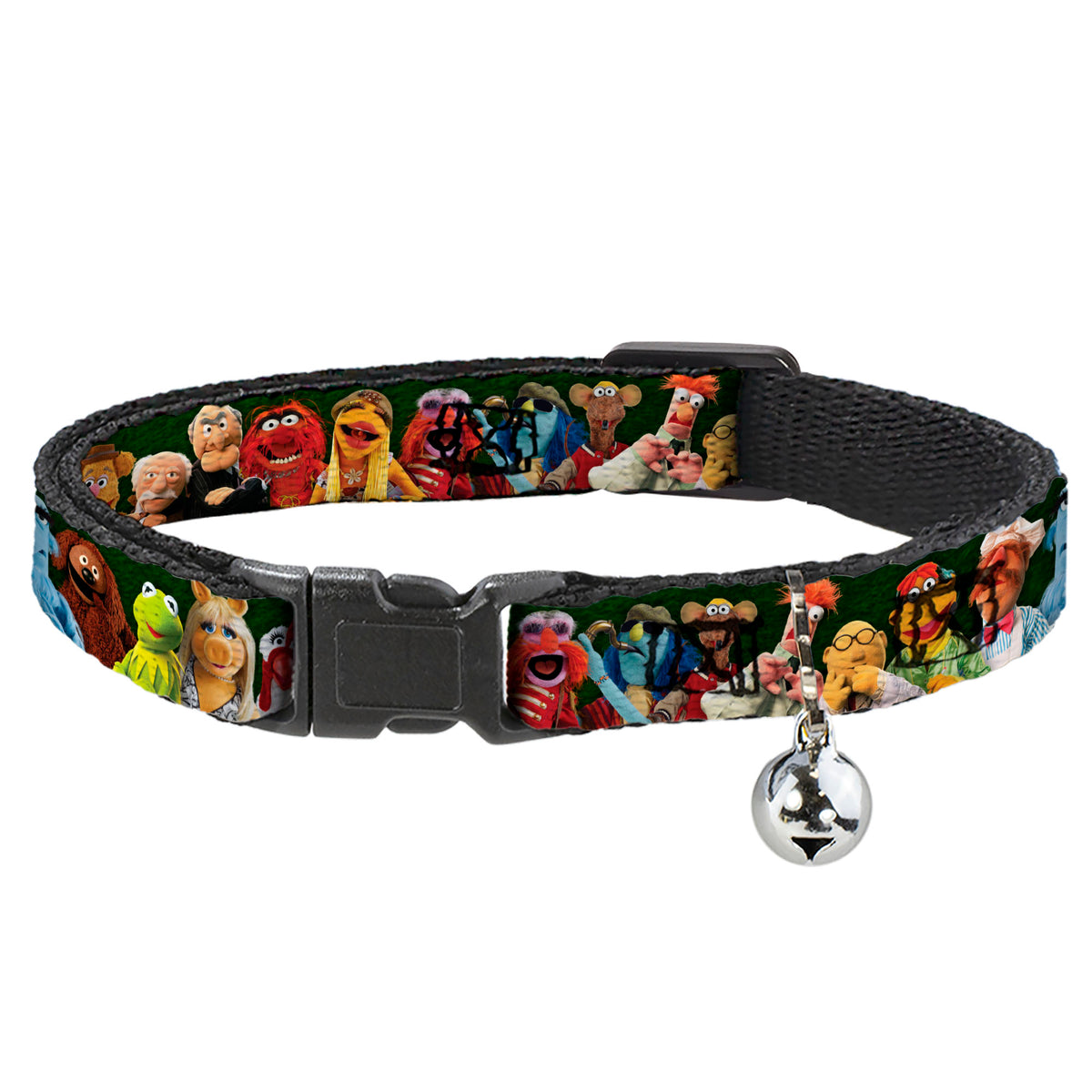 Cat Collar Breakaway - Muppets 20-Character Group Pose Greens Cat Collars Breakaway Side Release Disney
