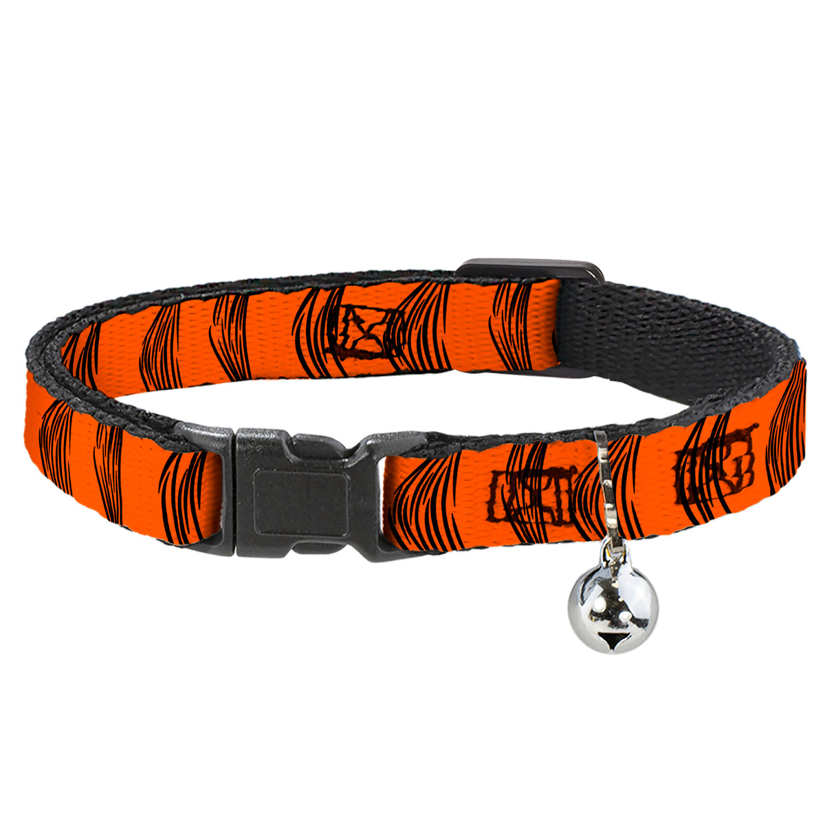 Cat Collar Breakaway - Tigger Stripes Orange Black Cat Collars Breakaway Side Release Disney