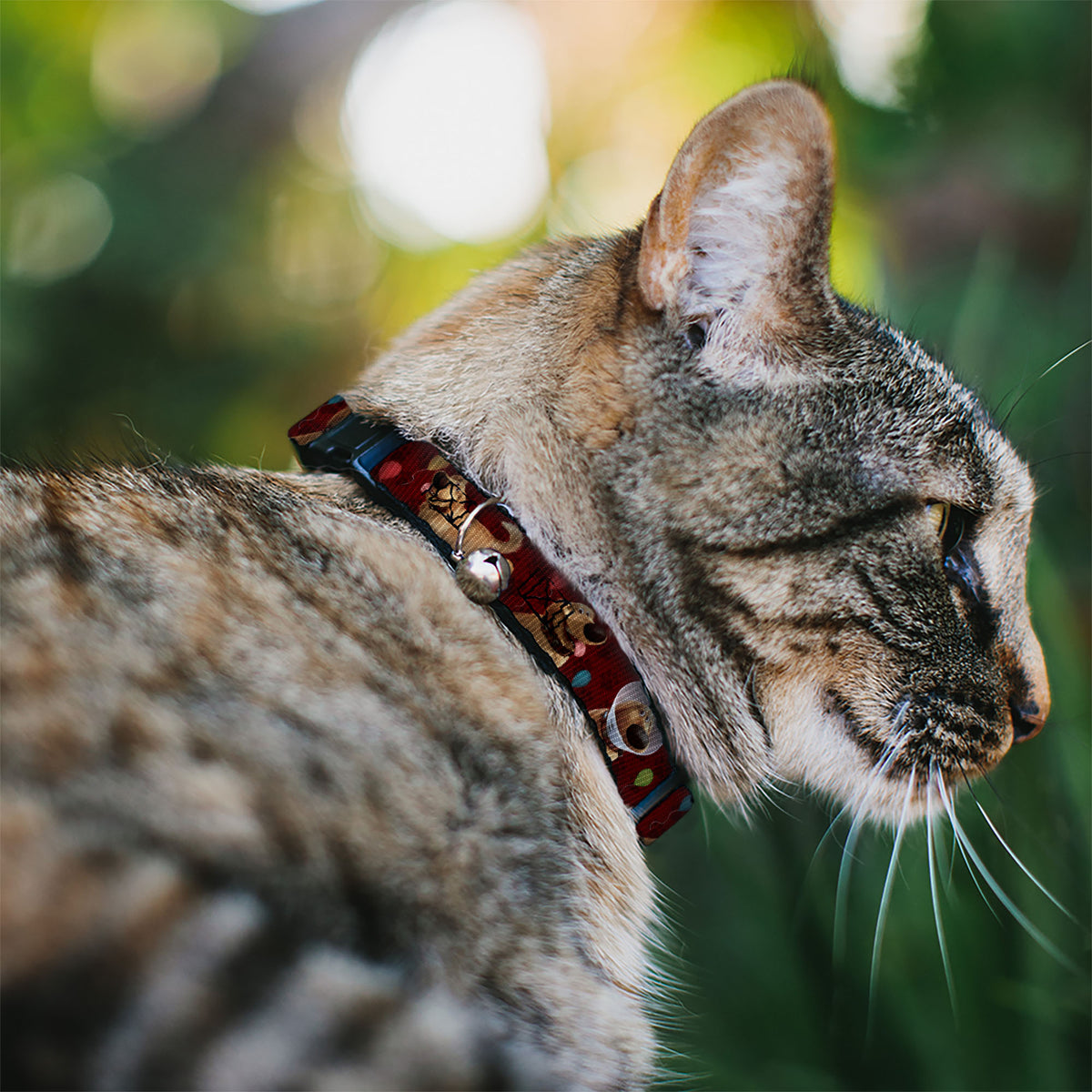 Cat Collar Breakaway - Dug 4-Poses Balloons Paw Print Reds Cat Collars Breakaway Side Release Disney