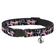 Cat Collar Breakaway - 5-Disney Villains Stacked Cat Collars Breakaway Side Release Disney