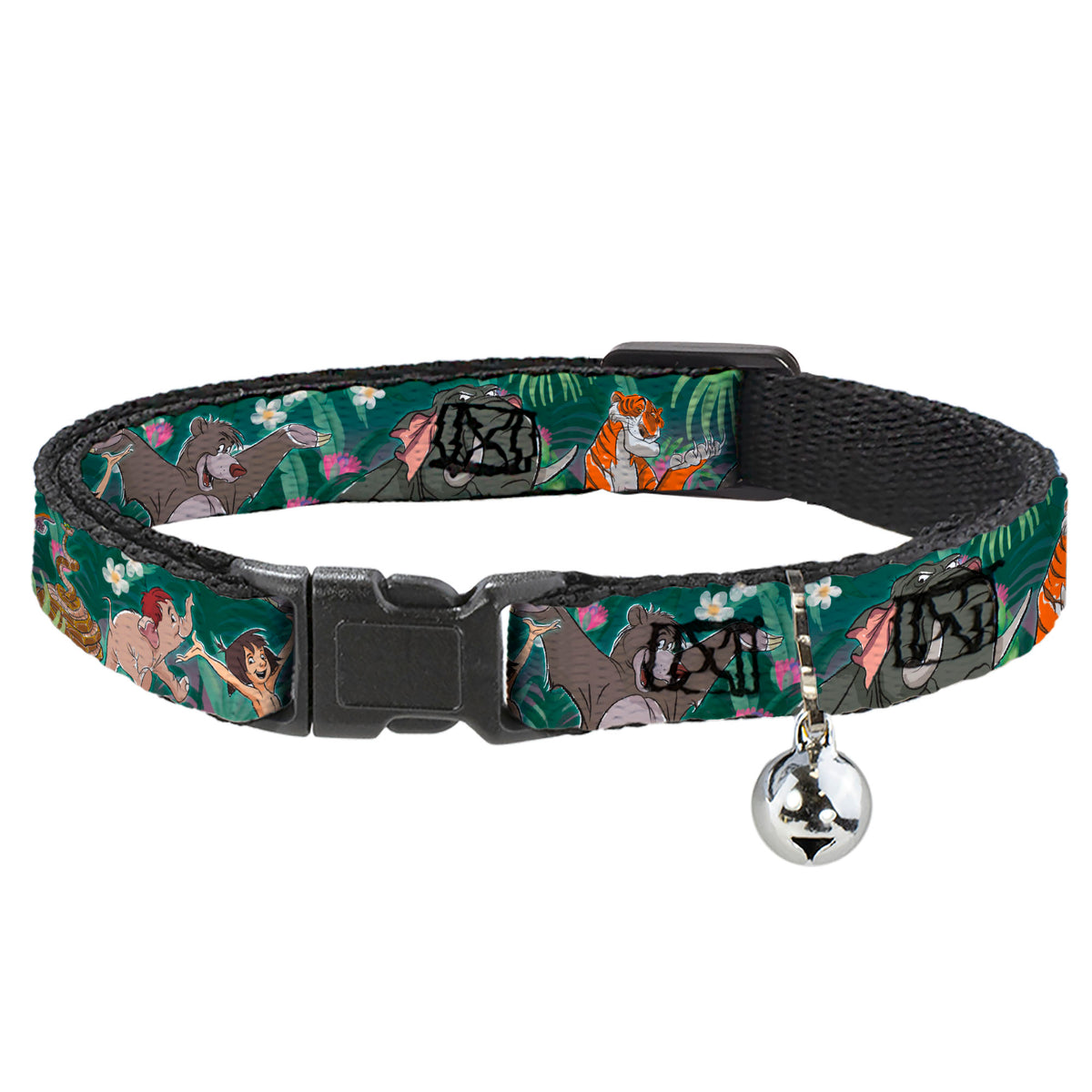 Cat Collar Breakaway - The Jungle Book 8-Character Group Greens Cat Collars Breakaway Side Release Disney