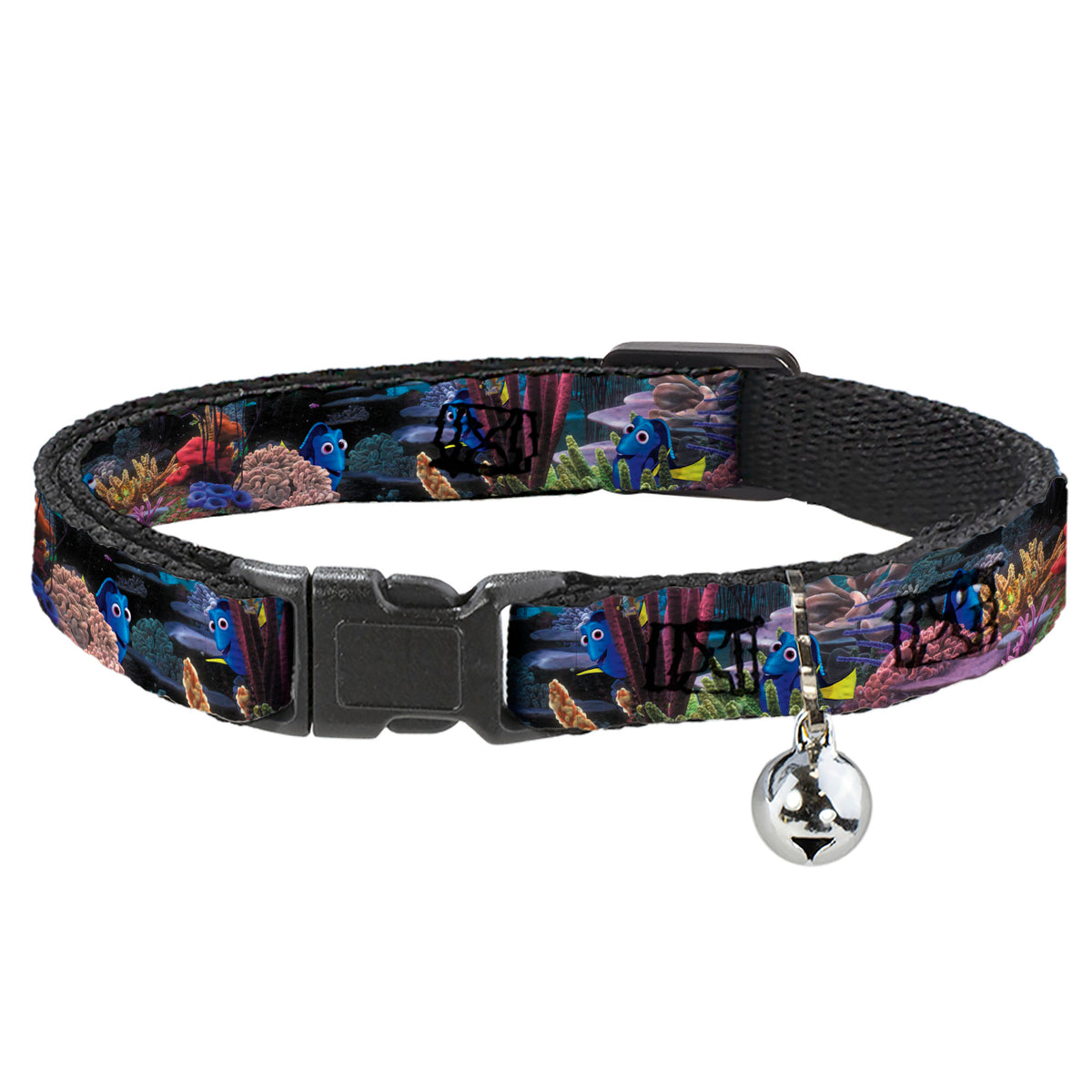 Cat Collar Breakaway - Dory 4-Hiding Poses Under the Sea Cat Collars Breakaway Side Release Disney