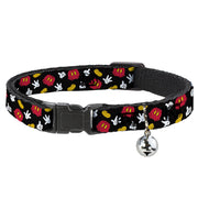 Cat Collar Breakaway - Mickey Mouse Costume Elements Scattered Black Cat Collars Breakaway Side Release Disney