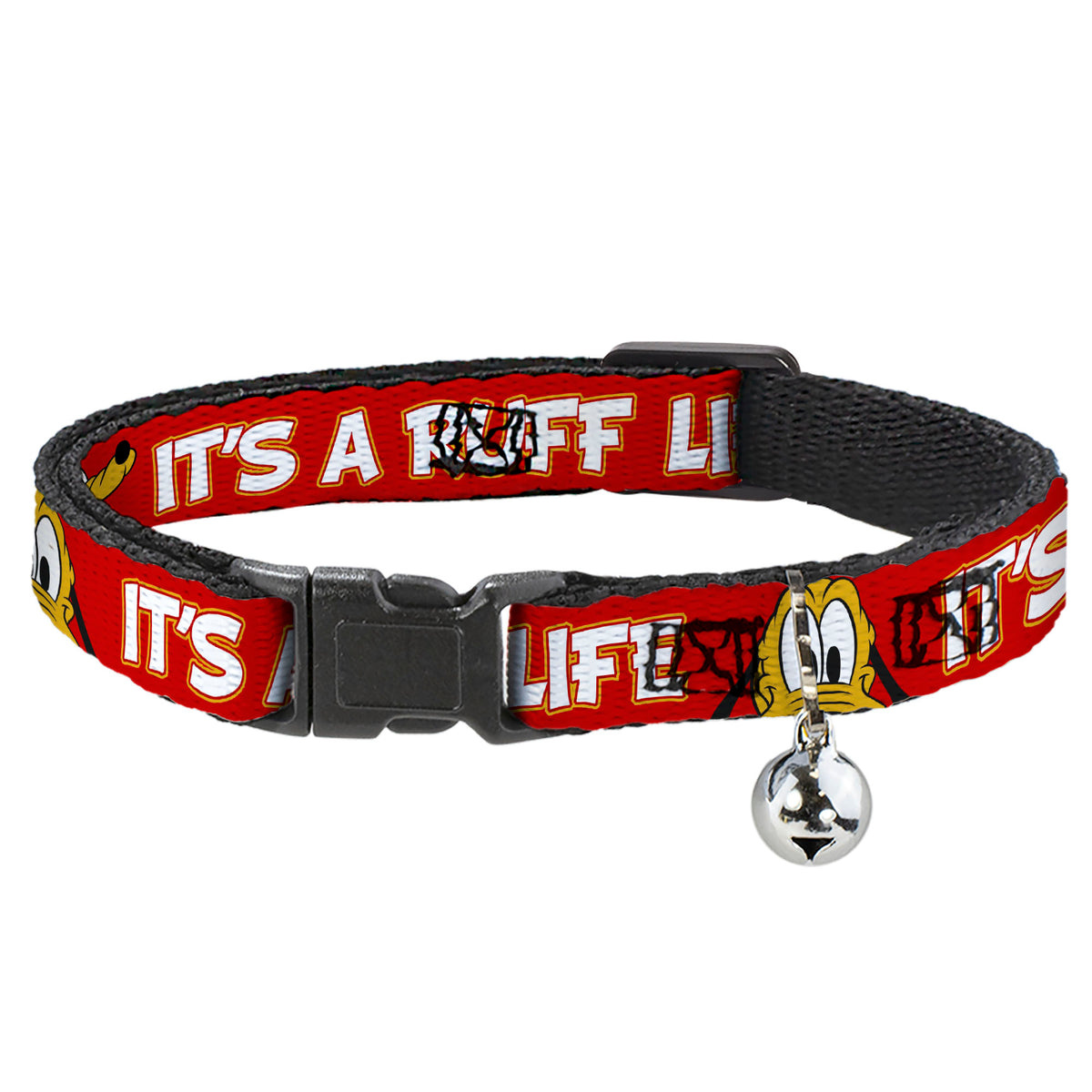 Cat Collar Breakaway - Pluto 2-Pose IT'S A RUFF LIFE Red Yellow White Cat Collars Breakaway Side Release Disney