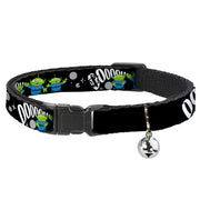 Cat Collar Breakaway - Toy Story 3-Aliens OOOOOHHH Black White Gray Cat Collars Breakaway Side Release Disney
