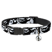 Cat Collar Breakaway - Nightmare Before Christmas Zero Expressions Black White Cat Collars Breakaway Side Release Disney