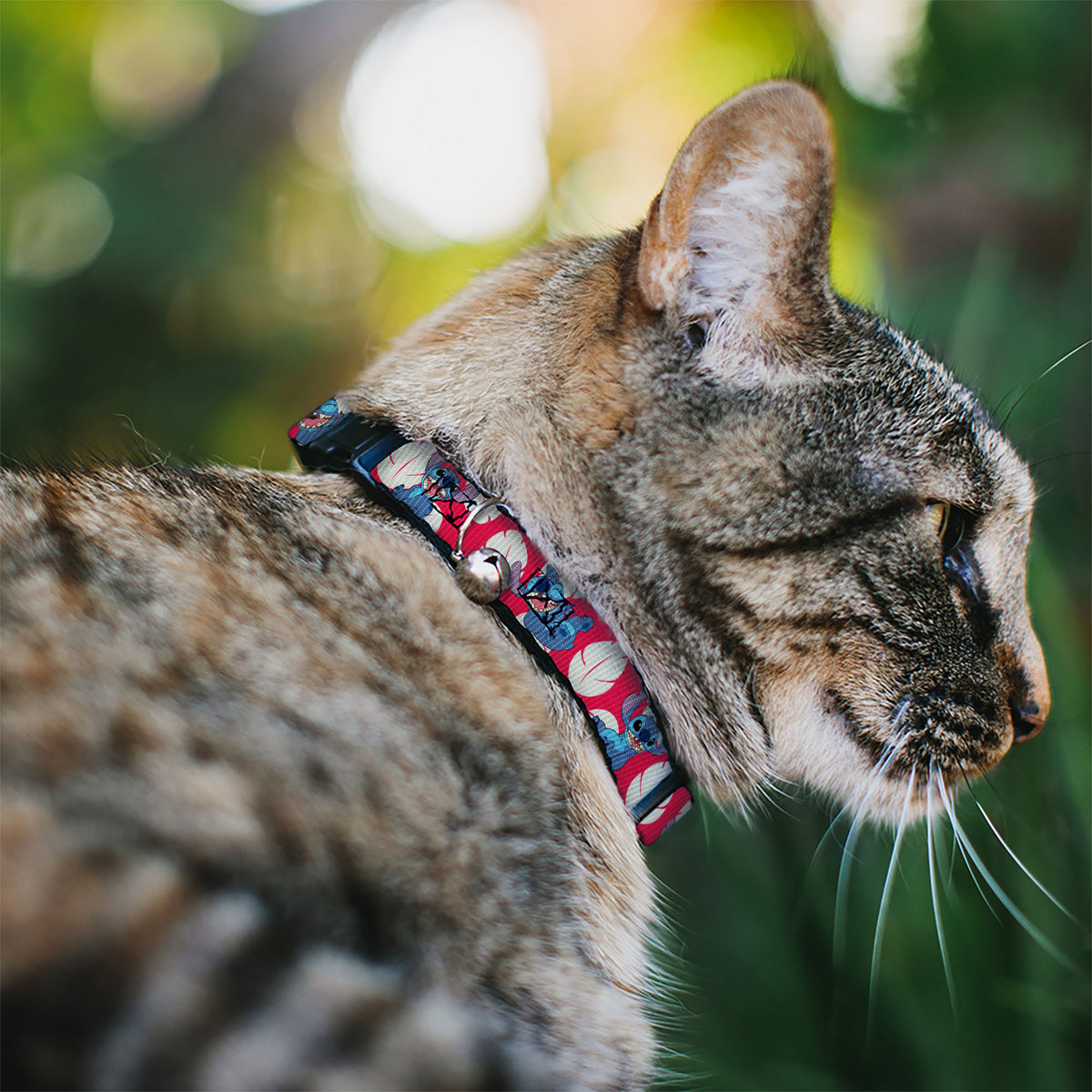 Cat Collar Breakaway - Lilo & Stitch Stitch 4-Poses Lilo Dress Leaves Red Ivory Cat Collars Breakaway Side Release Disney