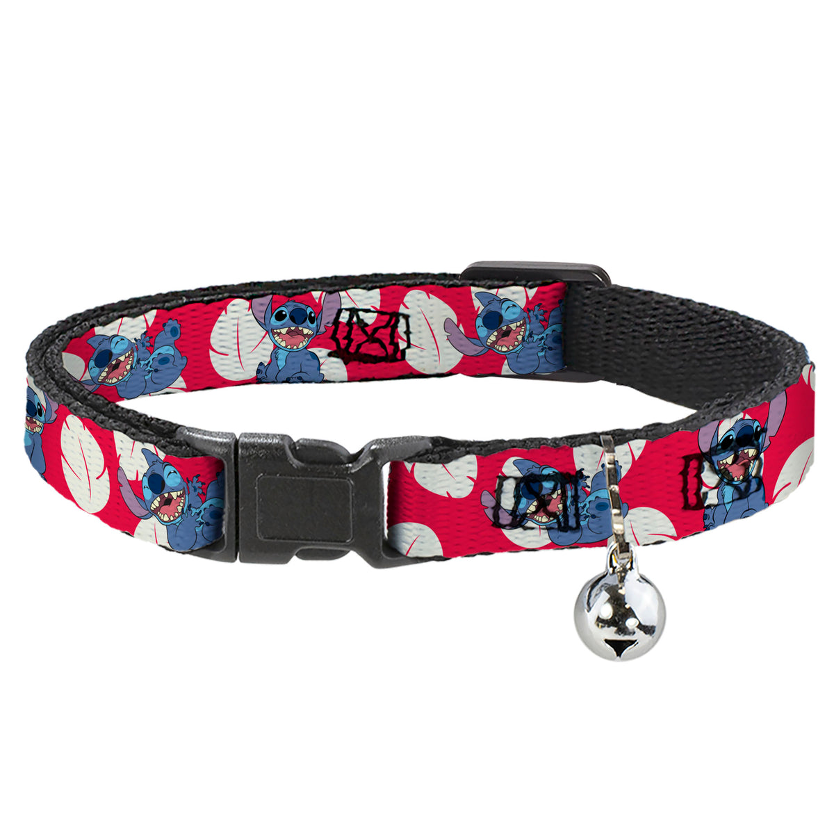 Cat Collar Breakaway - Lilo & Stitch Stitch 4-Poses Lilo Dress Leaves Red Ivory Cat Collars Breakaway Side Release Disney