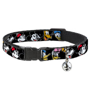 Cat Collar Breakaway - Disney The Sensational Six Smiling Faces Black Cat Collars Breakaway Side Release Disney