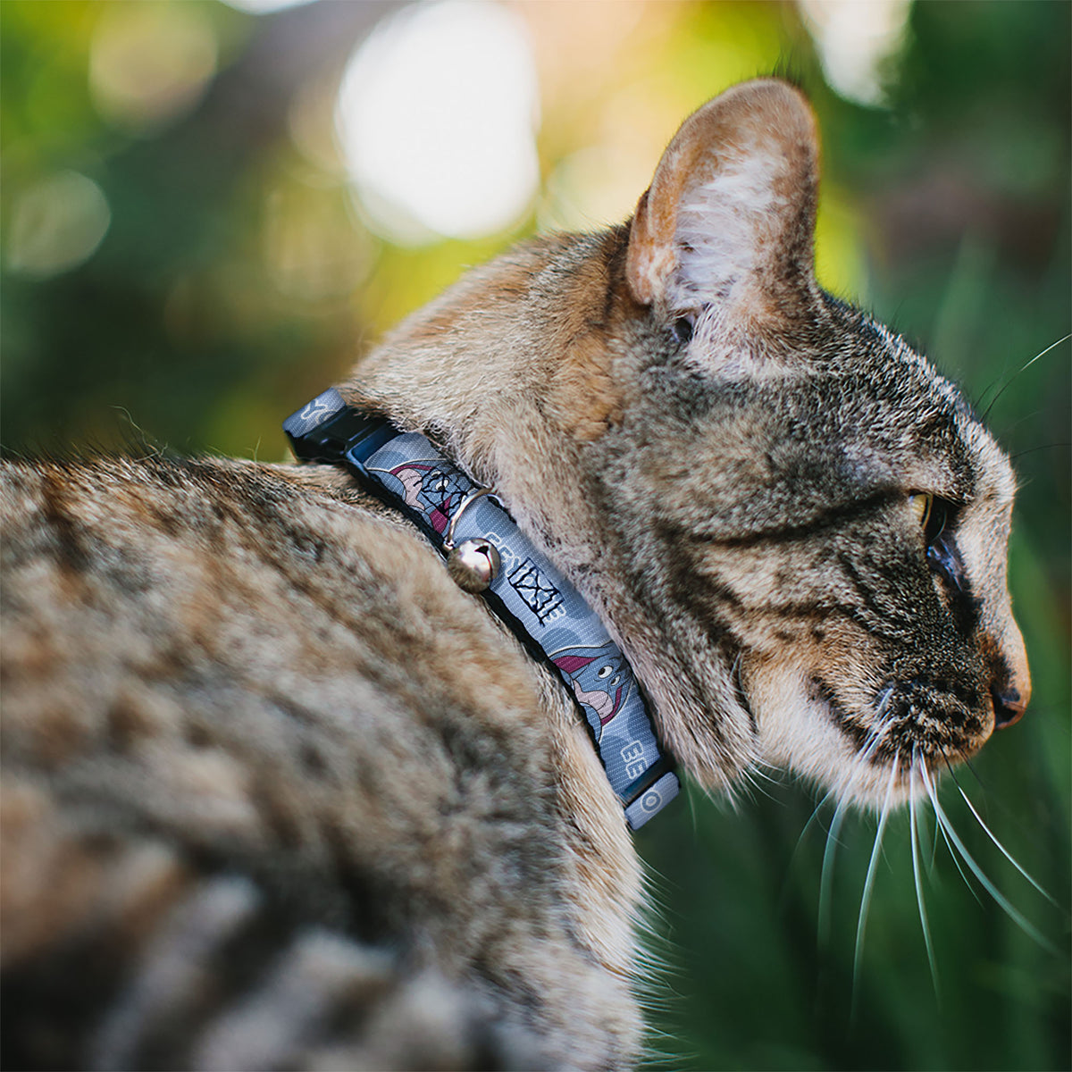 Cat Collar Breakaway with Bell - Winnie the Pooh Eeyore Text and Expression Close-Up Dot Blues Cat Collars Breakaway Side Release Disney