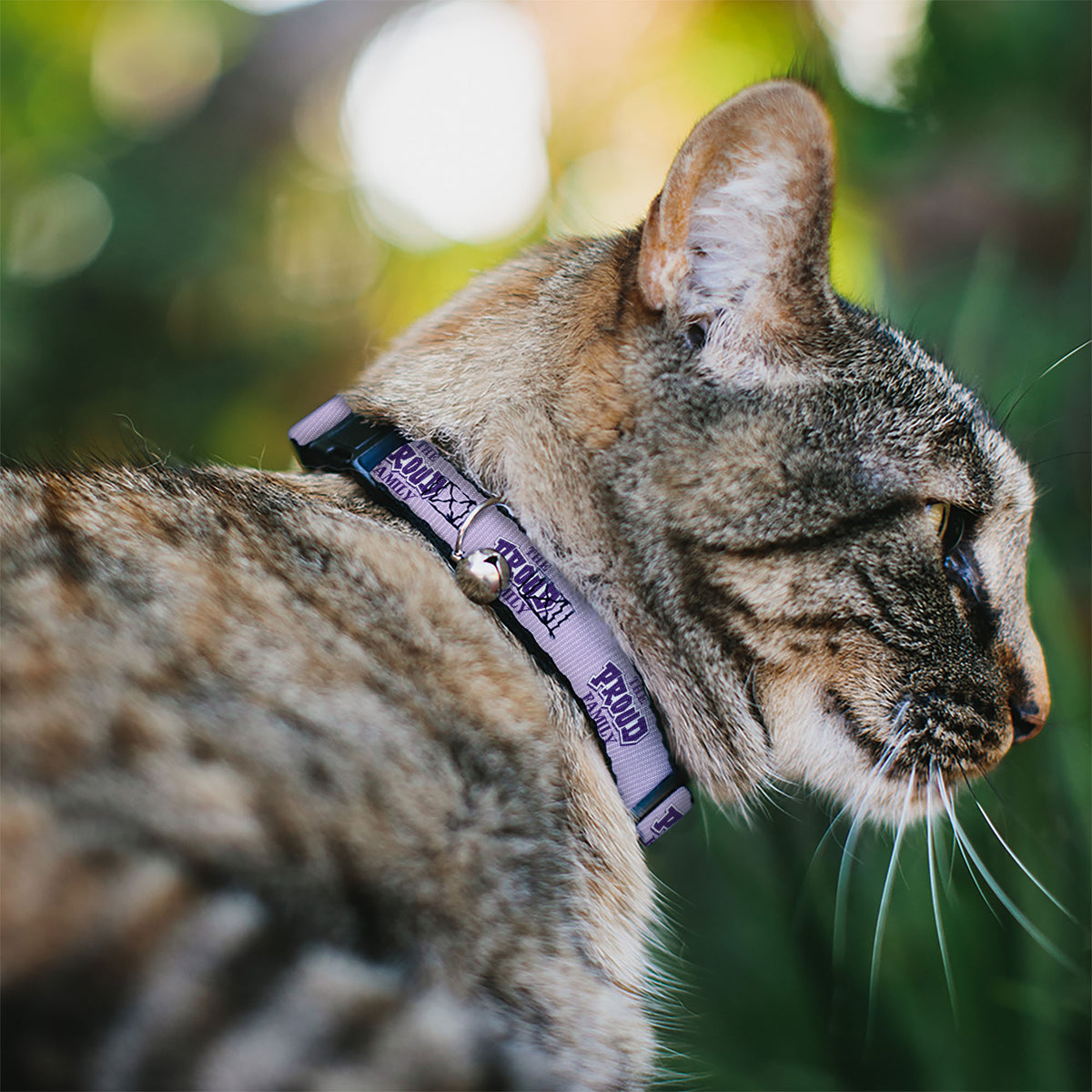 Breakaway Cat Collar with Bell - THE PROUD FAMILY Title Logo Purples Cat Collars Breakaway Side Release Disney