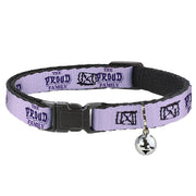 Breakaway Cat Collar with Bell - THE PROUD FAMILY Title Logo Purples Cat Collars Breakaway Side Release Disney