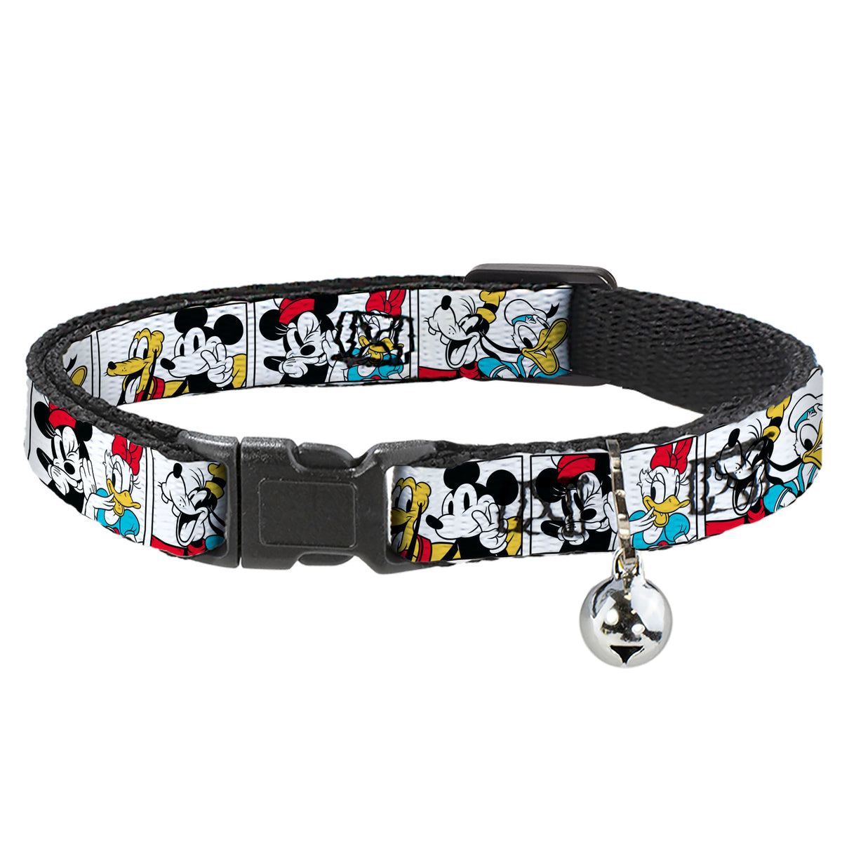 Breakaway Cat Collar with Bell - Sensational Six Buddy Pose Blocks White/Multi Color Cat Collars Breakaway Side Release Disney