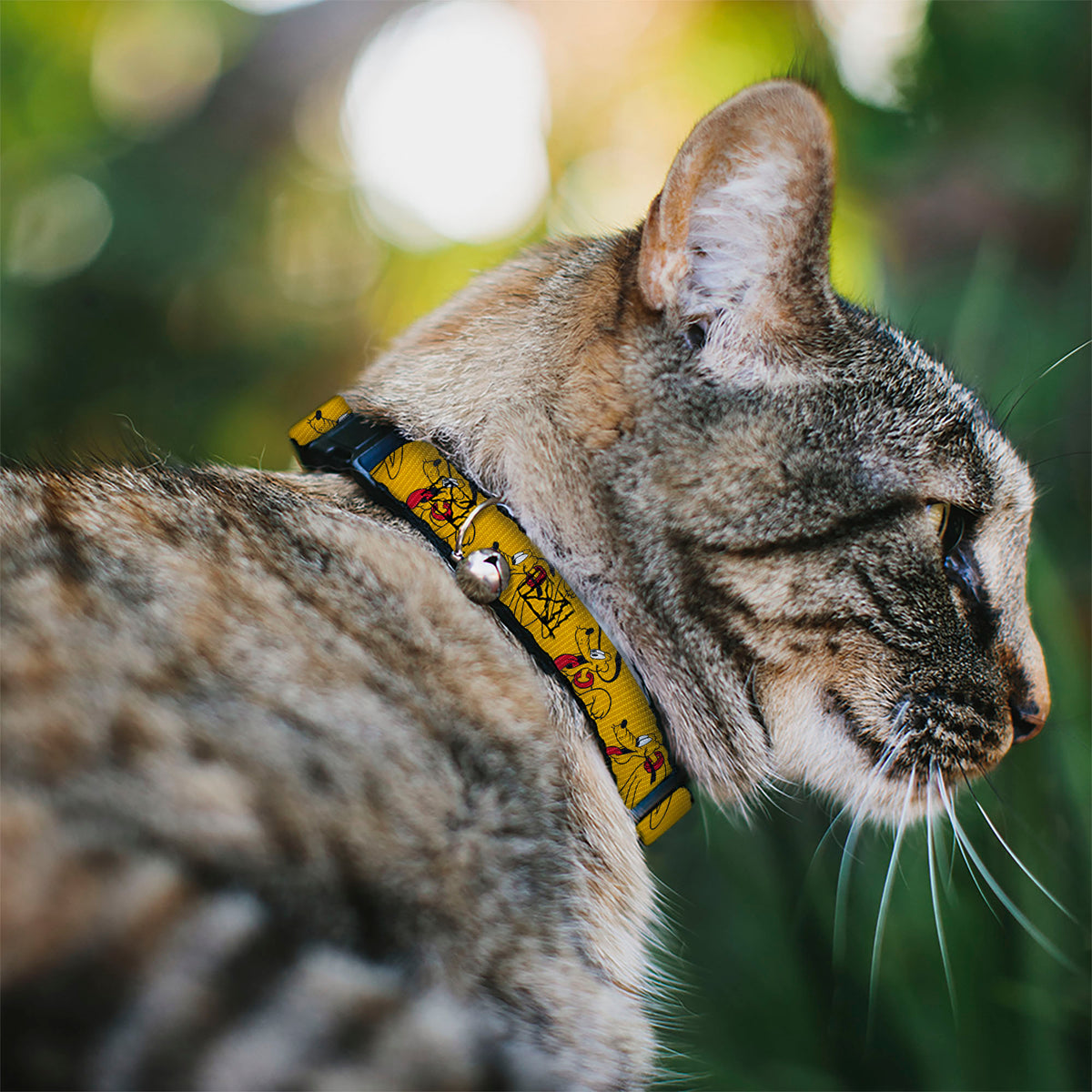 Breakaway Cat Collar with Bell - Disney Pluto Poses Orange Cat Collars Breakaway Side Release Disney