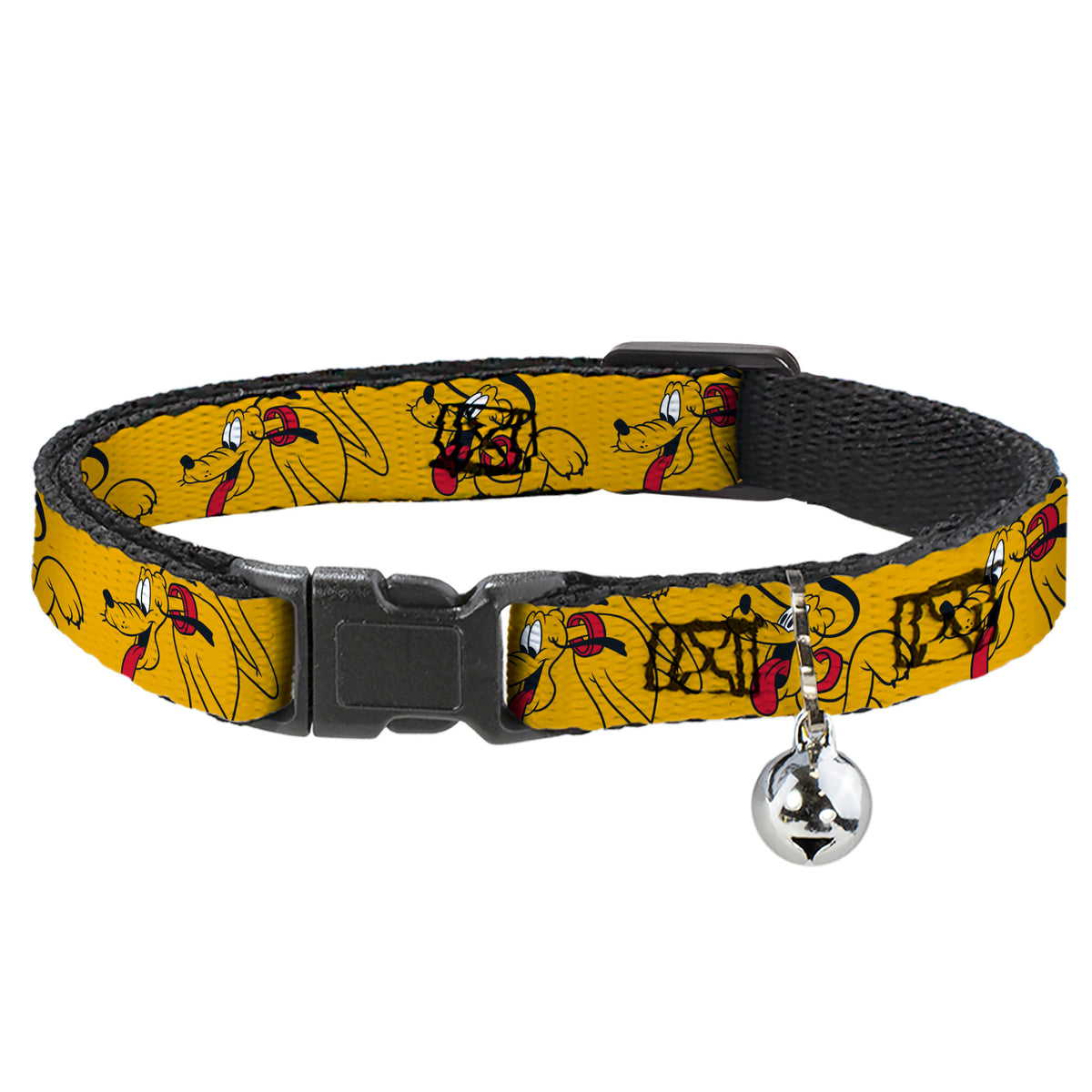 Breakaway Cat Collar with Bell - Disney Pluto Poses Orange Cat Collars Breakaway Side Release Disney