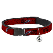 Cat Collar Breakaway - A NIGHTMARE ON ELM STREET Freddy's Hand Scratching Reds Black Gray Cat Collars Breakaway Side Release A Nightmare on Elm Street