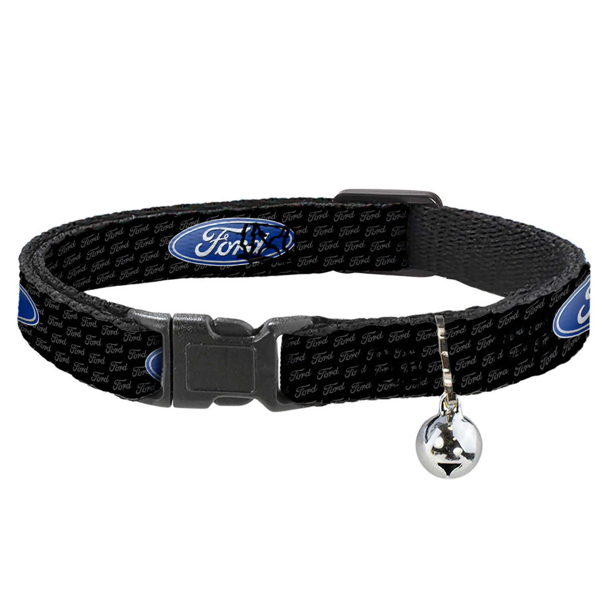 Cat Collar Breakaway - Ford Oval REPEAT w Text Cat Collars Breakaway Side Release Ford