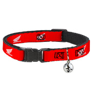 Cat Collar Breakaway - HONDA Motorcycle Logo Red White Cat Collars Breakaway Side Release Honda Motorsports