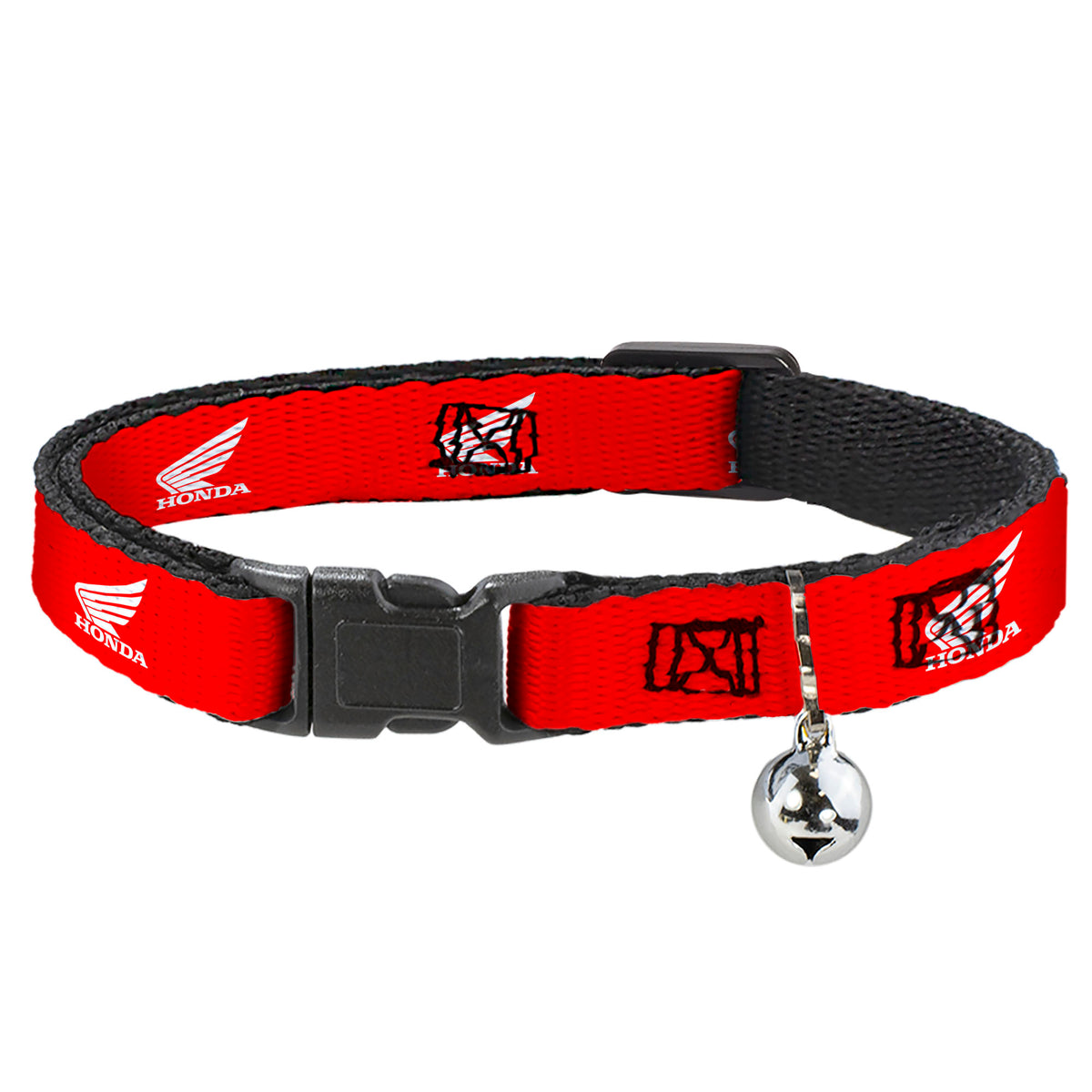 Cat Collar Breakaway - HONDA Motorcycle Logo Red White Cat Collars Breakaway Side Release Honda Motorsports