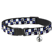Breakaway Cat Collar with Bell - Kyle Larson Autograph and #5 Checker Logo Black/White/Blue/Red Cat Collars Breakaway Side Release Hendrick Motorsports
