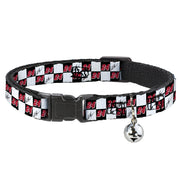 Breakaway Cat Collar with Bell - William Byron Autograph and #24 Checker Logo Black/White/Red Cat Collars Breakaway Side Release Hendrick Motorsports