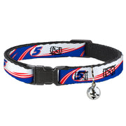 Breakaway Cat Collar with Bell - Kyle Larson #5 Car Scheme White/Blue/Red Cat Collars Breakaway Side Release Hendrick Motorsports
