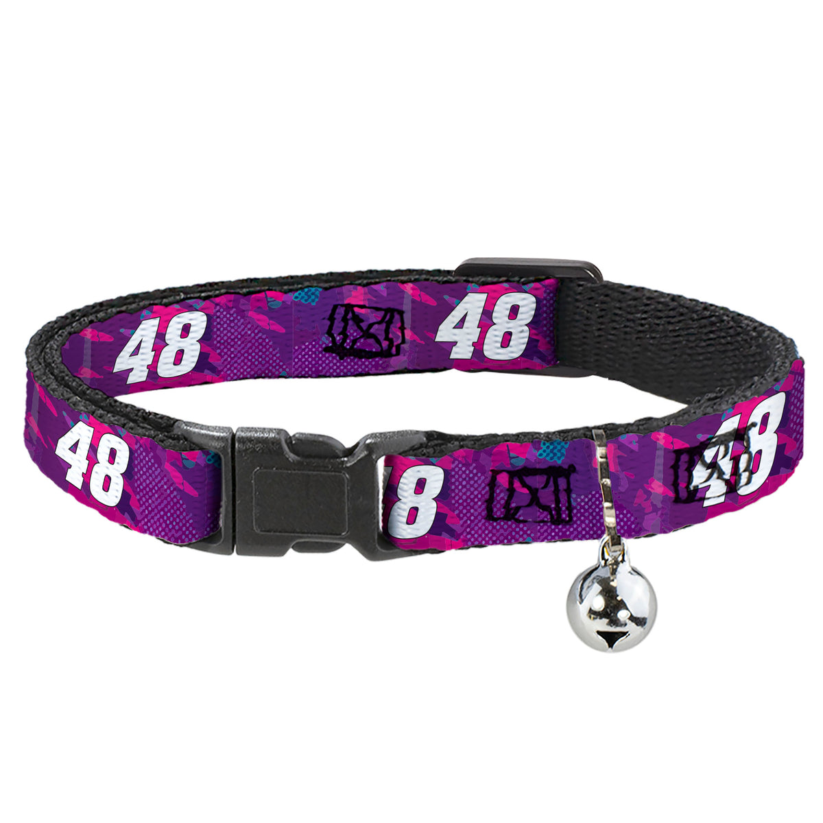 Breakaway Cat Collar with Bell - Alex Bowman #48 Car Scheme Purples/Pinks/White Cat Collars Breakaway Side Release Hendrick Motorsports