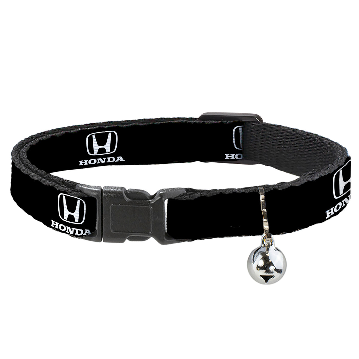 Breakaway Cat Collar with Bell - Honda Logo Black/White Cat Collars Breakaway Side Release Honda