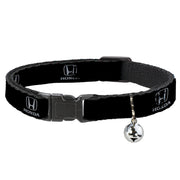Breakaway Cat Collar with Bell - Honda Logo Black/Silver Cat Collars Breakaway Side Release Honda