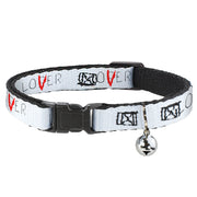 Breakaway Cat Collar with Bell - It Chapter Two LOSER/LOVER White/Black/Red Cat Collars Breakaway Side Release IT