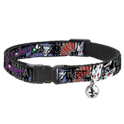 Cat Collar Breakaway - The Joker Pose Cards HAHAHAHA Black Gray Cat Collars Breakaway Side Release DC Comics