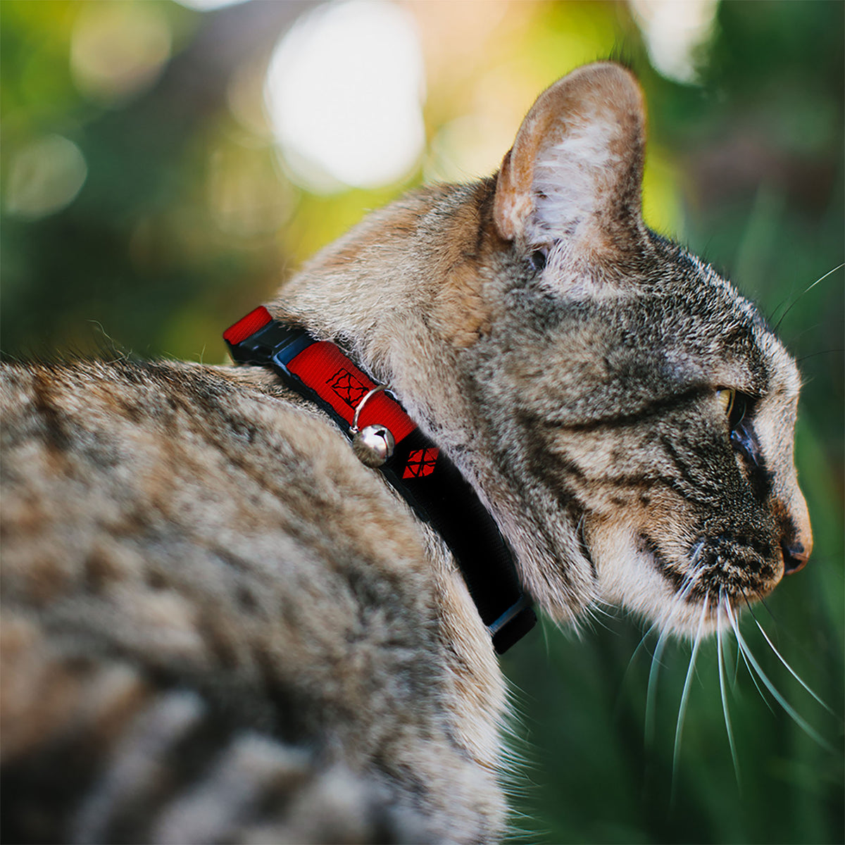 Cat Collar Breakaway - HARLEY QUINN Diamonds Black Red White Cat Collars Breakaway Side Release DC Comics