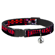 Cat Collar Breakaway - HARLEY QUINN Bomb Poses Suits Black Purple Red Cat Collars Breakaway Side Release DC Comics