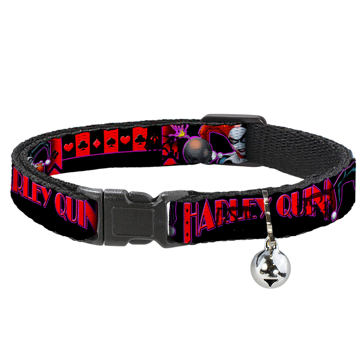 Cat Collar Breakaway - HARLEY QUINN Bomb Poses Suits Black Purple Red Cat Collars Breakaway Side Release DC Comics