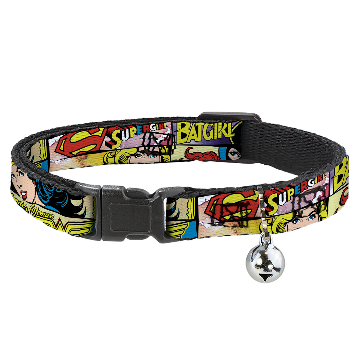Cat Collar Breakaway - Superheroines Wonder Woman Supergirl Batgirl Cat Collars Breakaway Side Release DC Comics