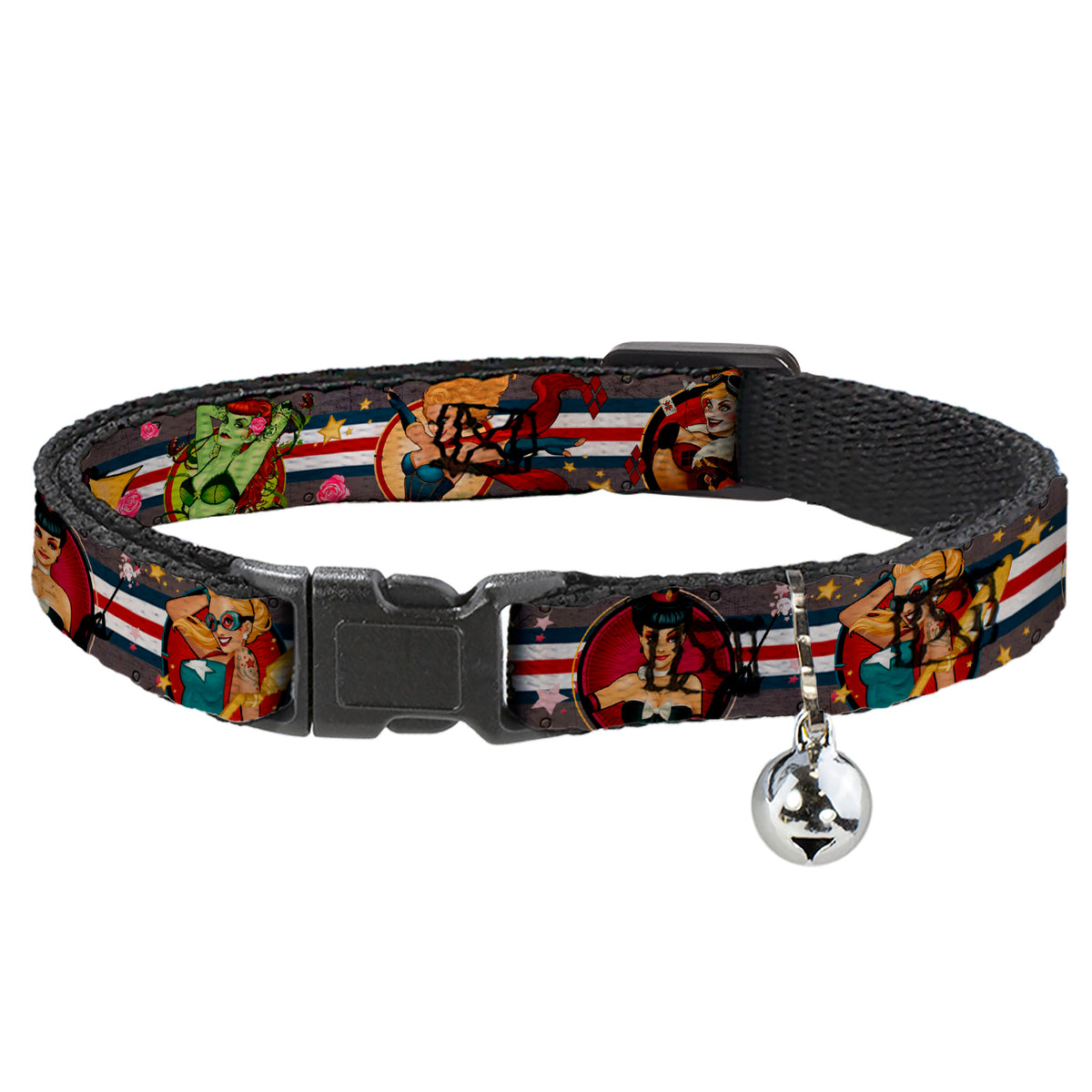 Cat Collar Breakaway - DC Bombshell Pin-Up Girls Cat Collars Breakaway Side Release DC Comics