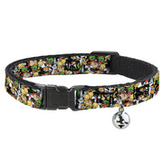 Cat Collar Breakaway - Looney Tunes 6-Character Stacked Collage4 Cat Collars Breakaway Side Release Looney Tunes