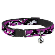 Cat Collar Breakaway - Sylvester the Cat Poses Purple Cat Collars Breakaway Side Release Looney Tunes