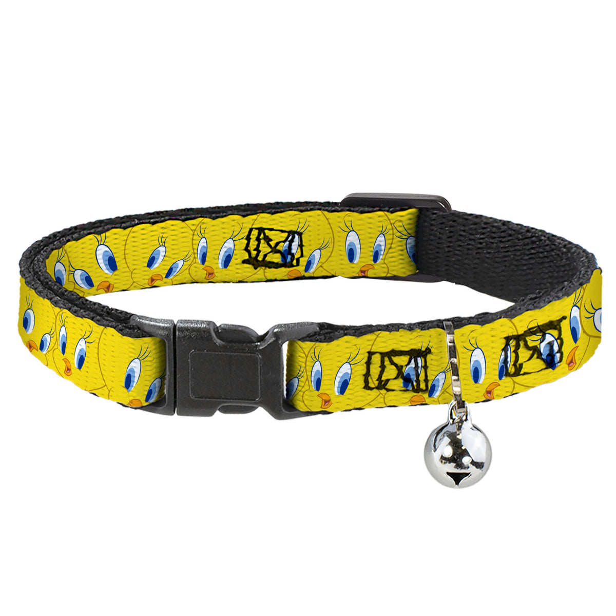 Cat Collar Breakaway with Bell - Tweety Bird Expressions Yellow Cat Collars Breakaway Side Release Looney Tunes