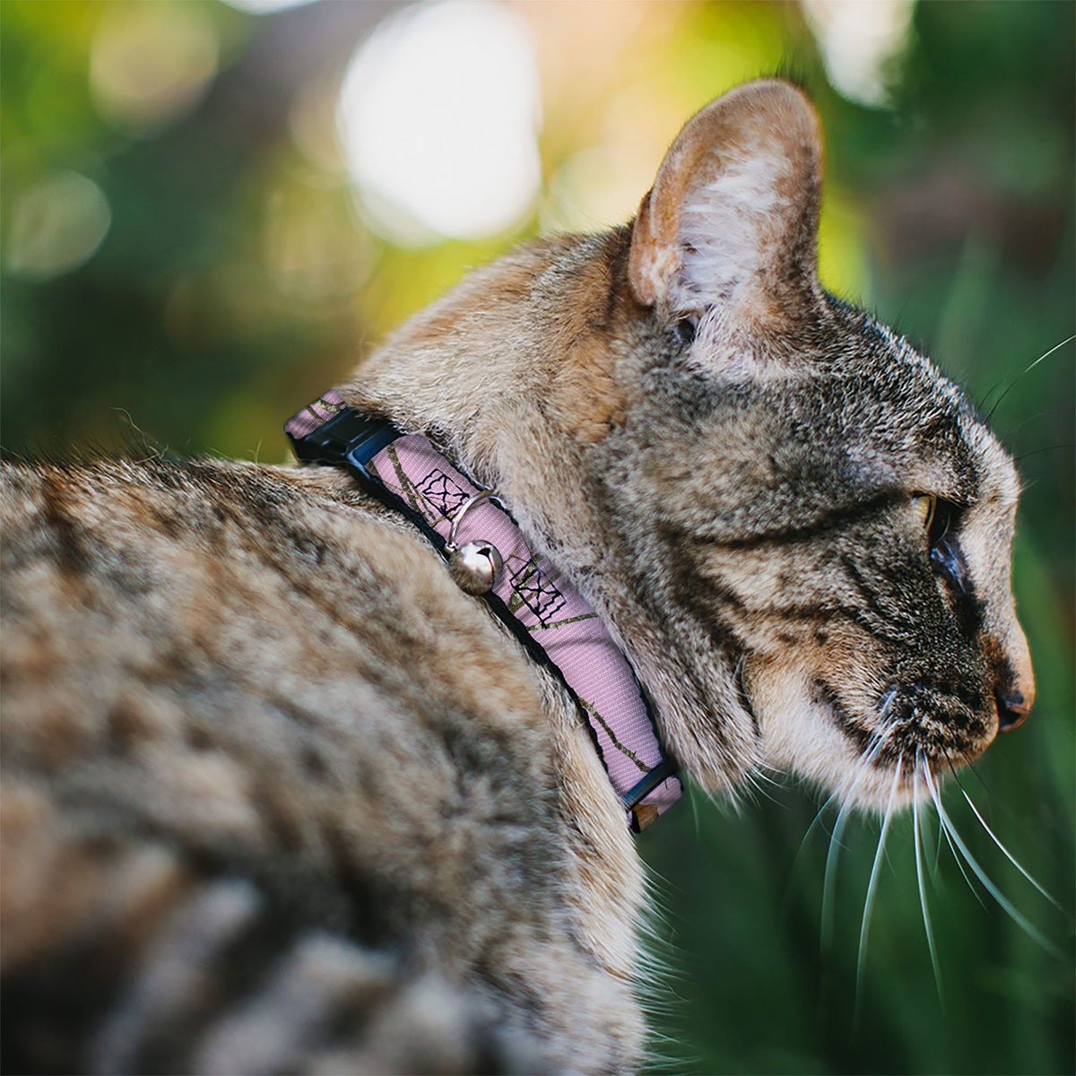 Cat Collar Breakaway - Mossy Oak Country Roots Camo Baby Pink Cat Collars Breakaway Side Release Mossy Oak