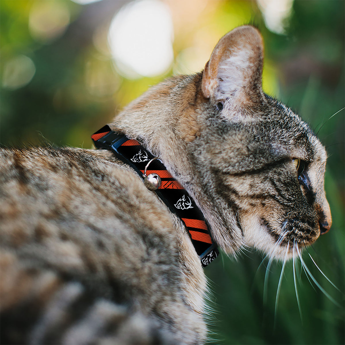 Cat Collar Breakaway - Dodge Stripes Demon Icon Black Red White Cat Collars Breakaway Side Release Dodge