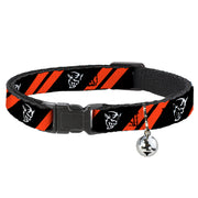 Cat Collar Breakaway - Dodge Stripes Demon Icon Black Red White Cat Collars Breakaway Side Release Dodge