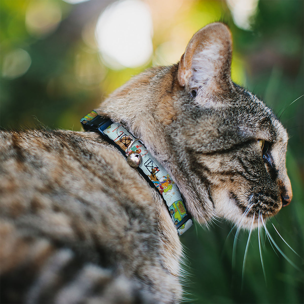 Cat Collar Breakaway with Bell - Scooby Doo Holiday Scenes and Icons Baby Blue Cat Collars Breakaway Side Release Scooby Doo