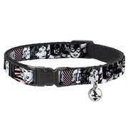 Cat Collar Breakaway - Batgirl Wonder Woman Supergirl Retro Panels Black Pink White Cat Collars Breakaway Side Release DC Comics