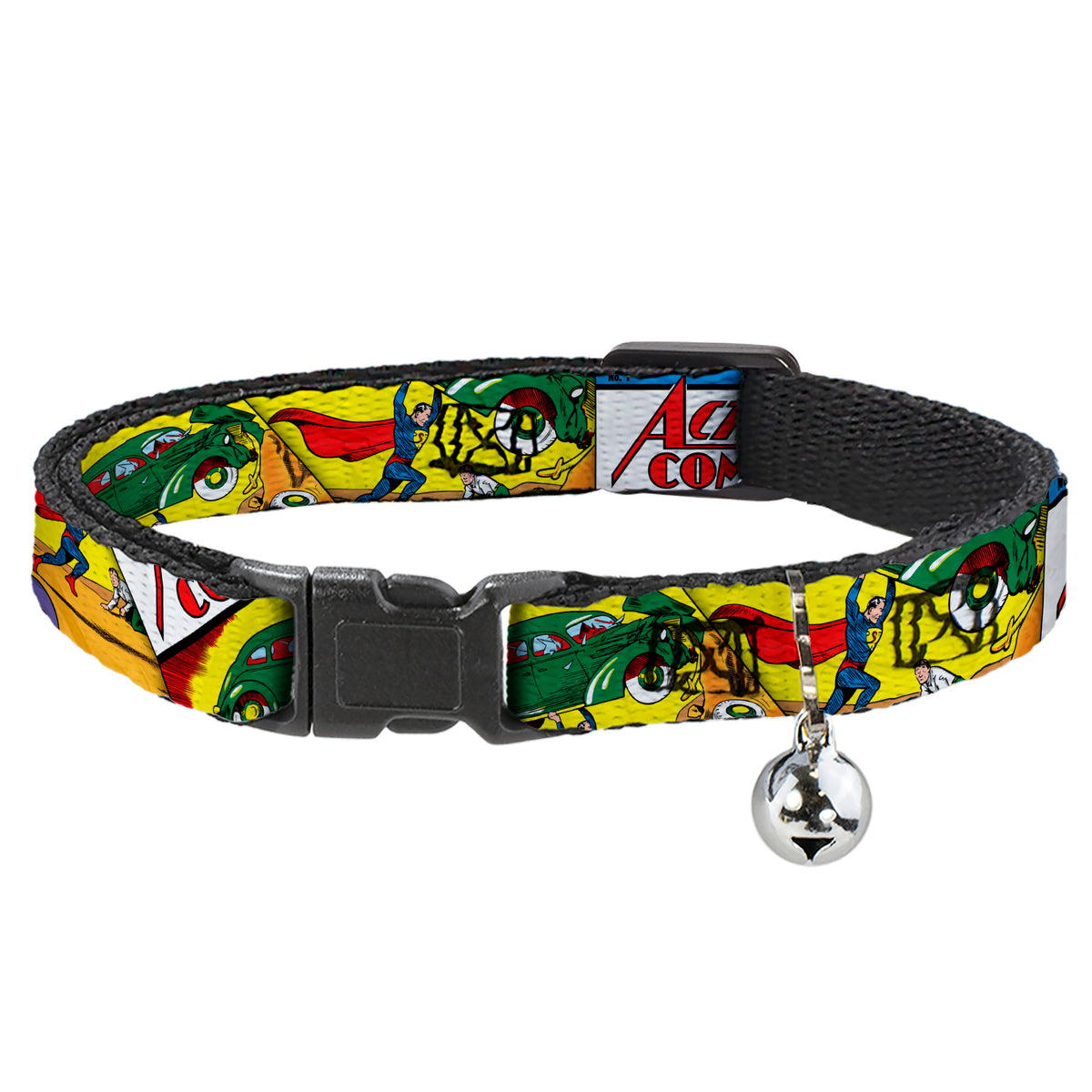 Cat Collar Breakaway - Classic ACTION COMICS Issue #1 Cover Superman Lifting Car Stacked Cat Collars Breakaway Side Release DC Comics