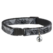 Cat Collar Breakaway - Superman Shield Camouflage Grays Cat Collars Breakaway Side Release DC Comics